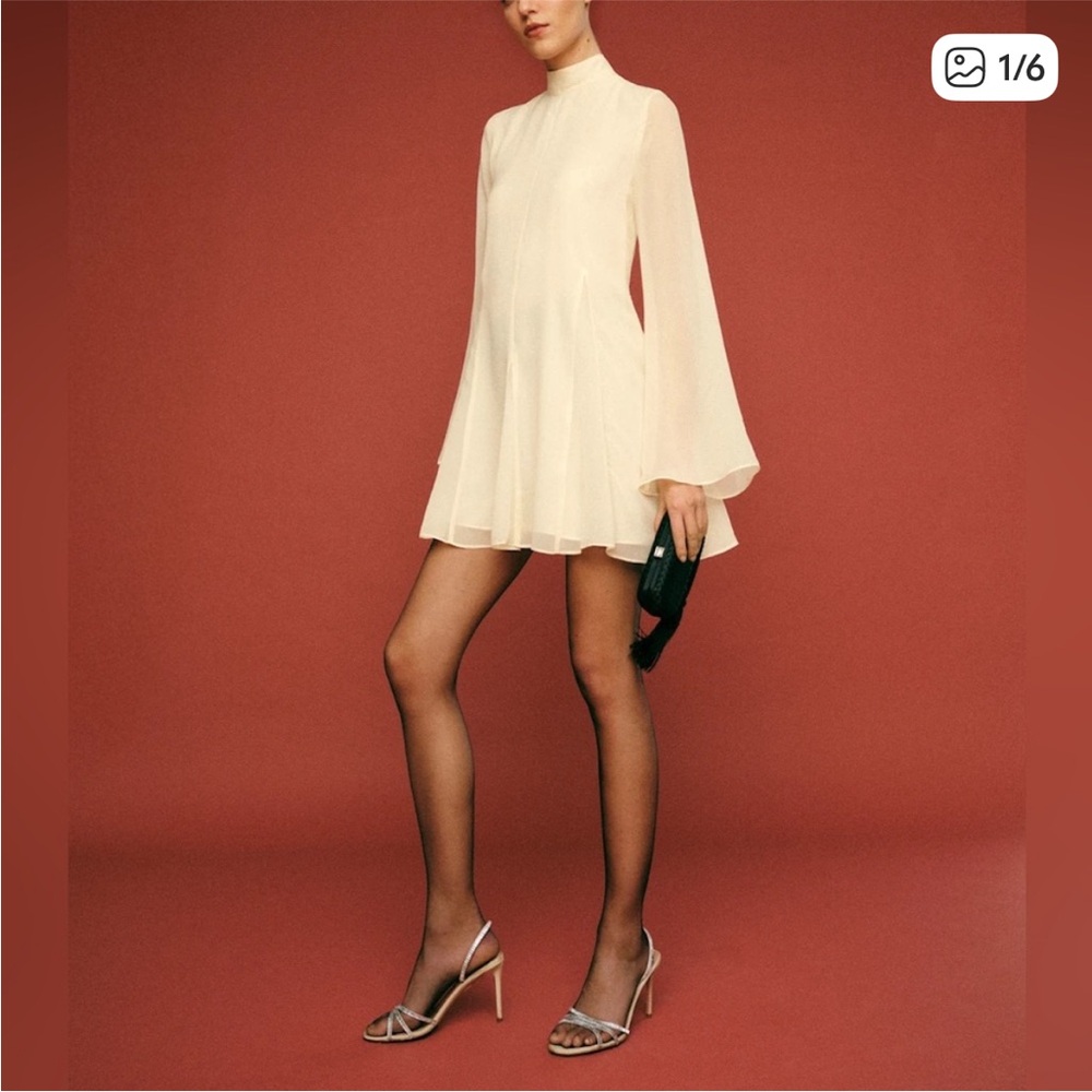 Reformation Mini Dress in Cream